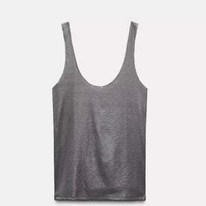 Zara Metallic Top Silver Womens Size Small 4-6 NWOT Ref 1165/457
